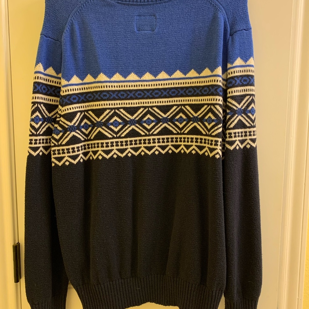 Blue patterned sweater - Picture 3 of 3